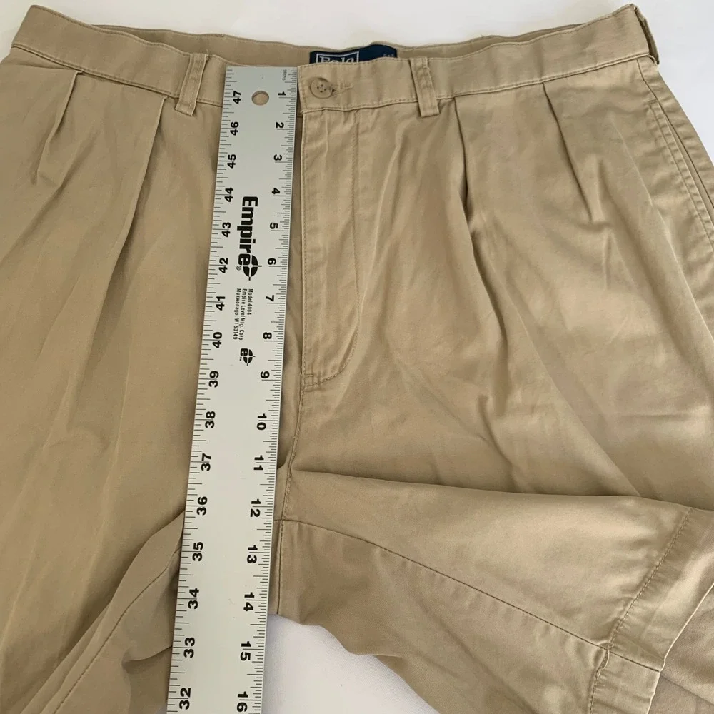 Polo Ralph Lauren Tyler Short Men‎ 36 Tan Khaki Pleated Chino Old Money Ivy